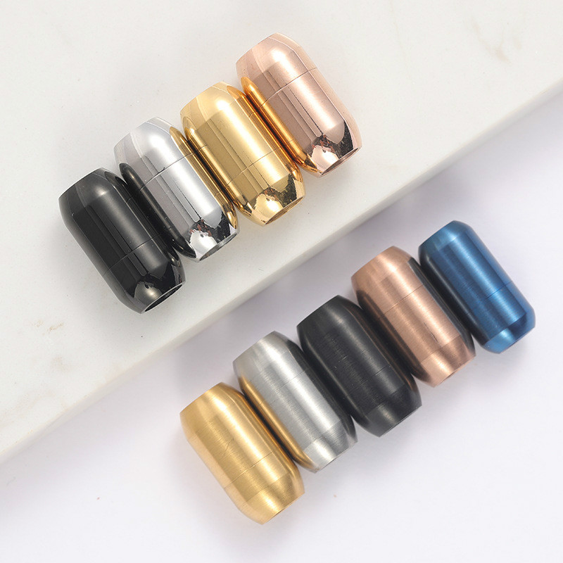 5 ピース/ロットステンレス鋼磁気クラスプエンド穴 5 ミリ - Jewelry Making Wire のレビューと価格