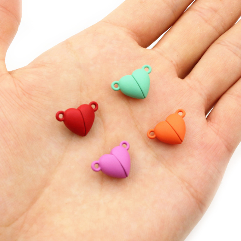 5ラブハート形磁気クラスプ200pcs接続ビーズチャームエン - Jewelry Making For Couples のレビューと価格
