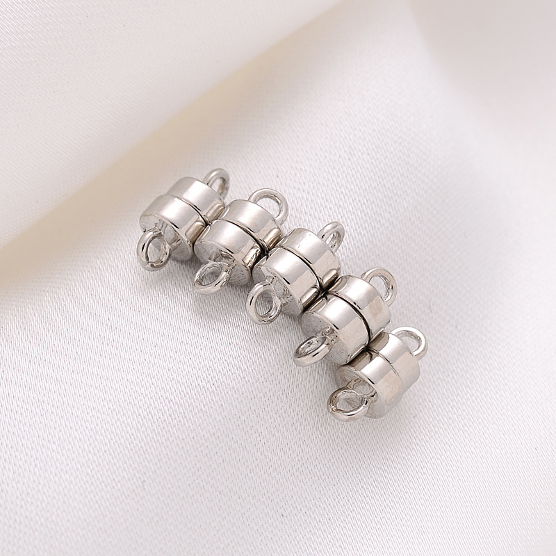 磁気クラスプ付きの丸いメタルビーズのセット,カップル用の5つ - Jewelry Making For Couples のレビューと価格