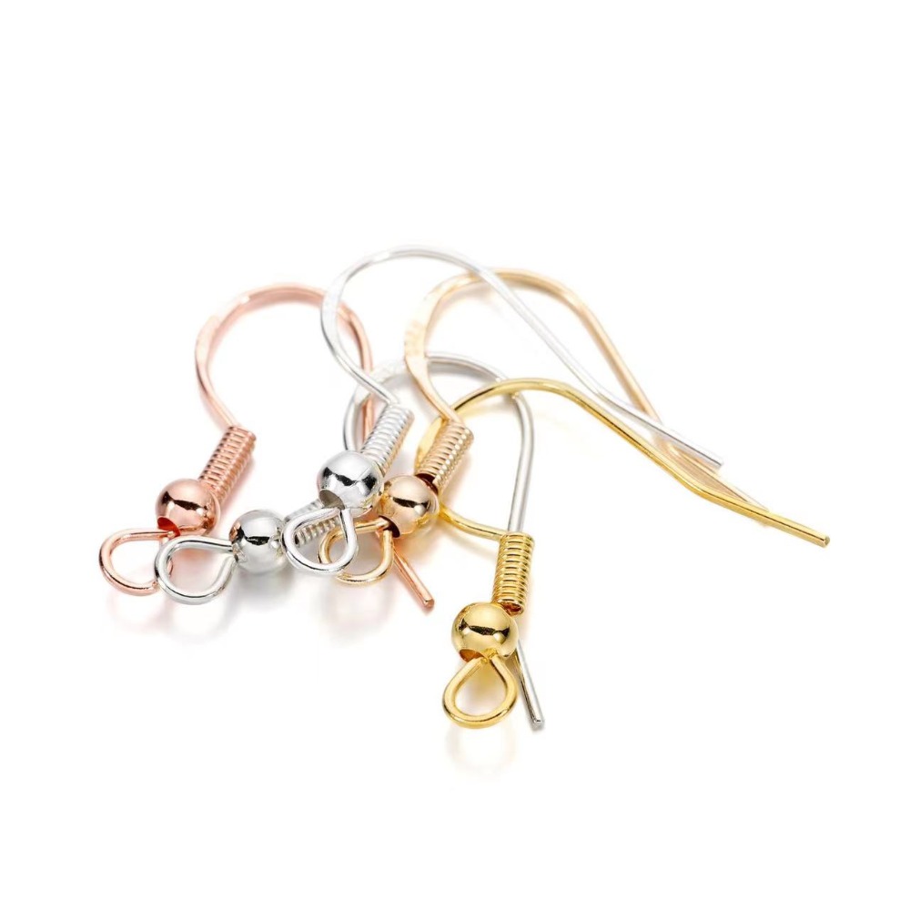 金メッキイヤリングフック 100個入り イヤーワイヤーバック - Jewelry Making Wire のレビューと価格