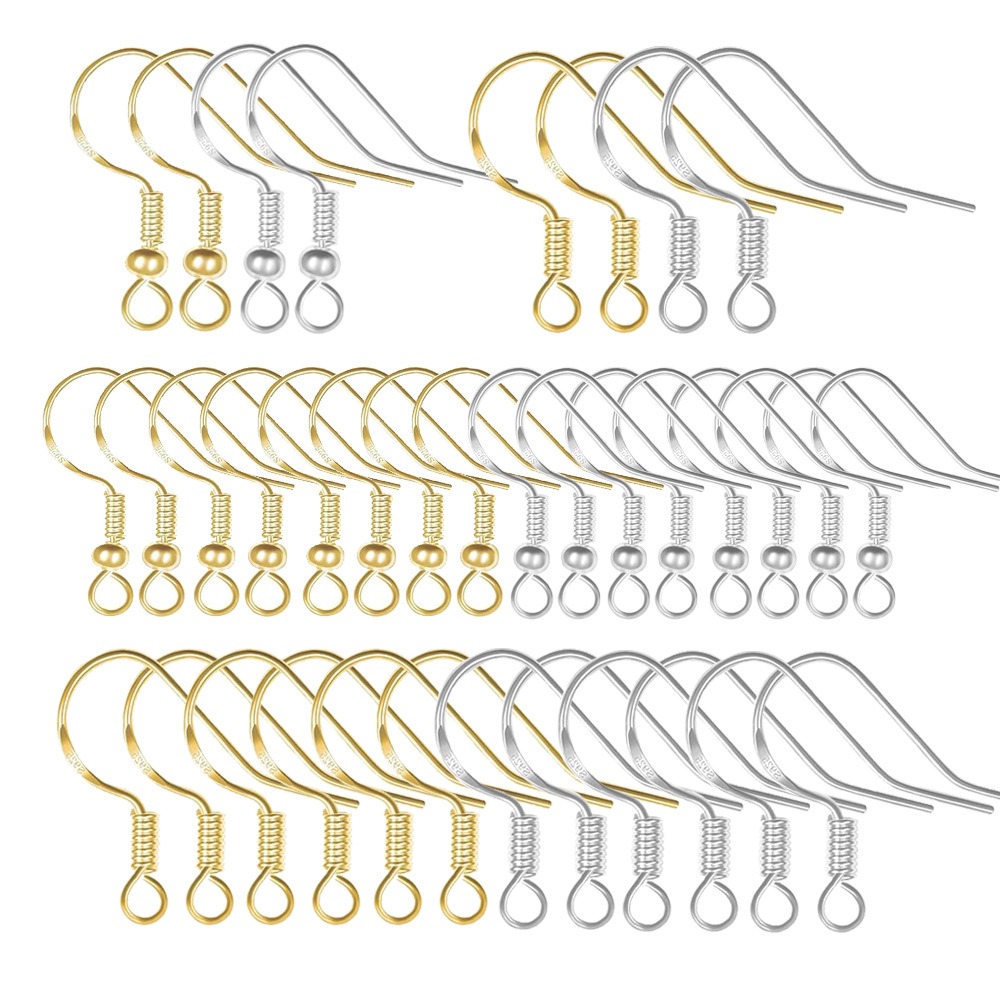 金メッキイヤリングフック 100個入り イヤーワイヤーバック - Jewelry Making Wire のレビューと価格