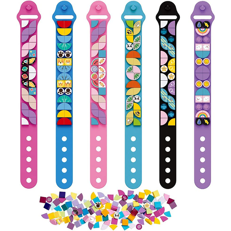 6ピース/セット子供のビルディングブロックドットブレスレット - Jewelry Making Kits For Kids のレビューと価格