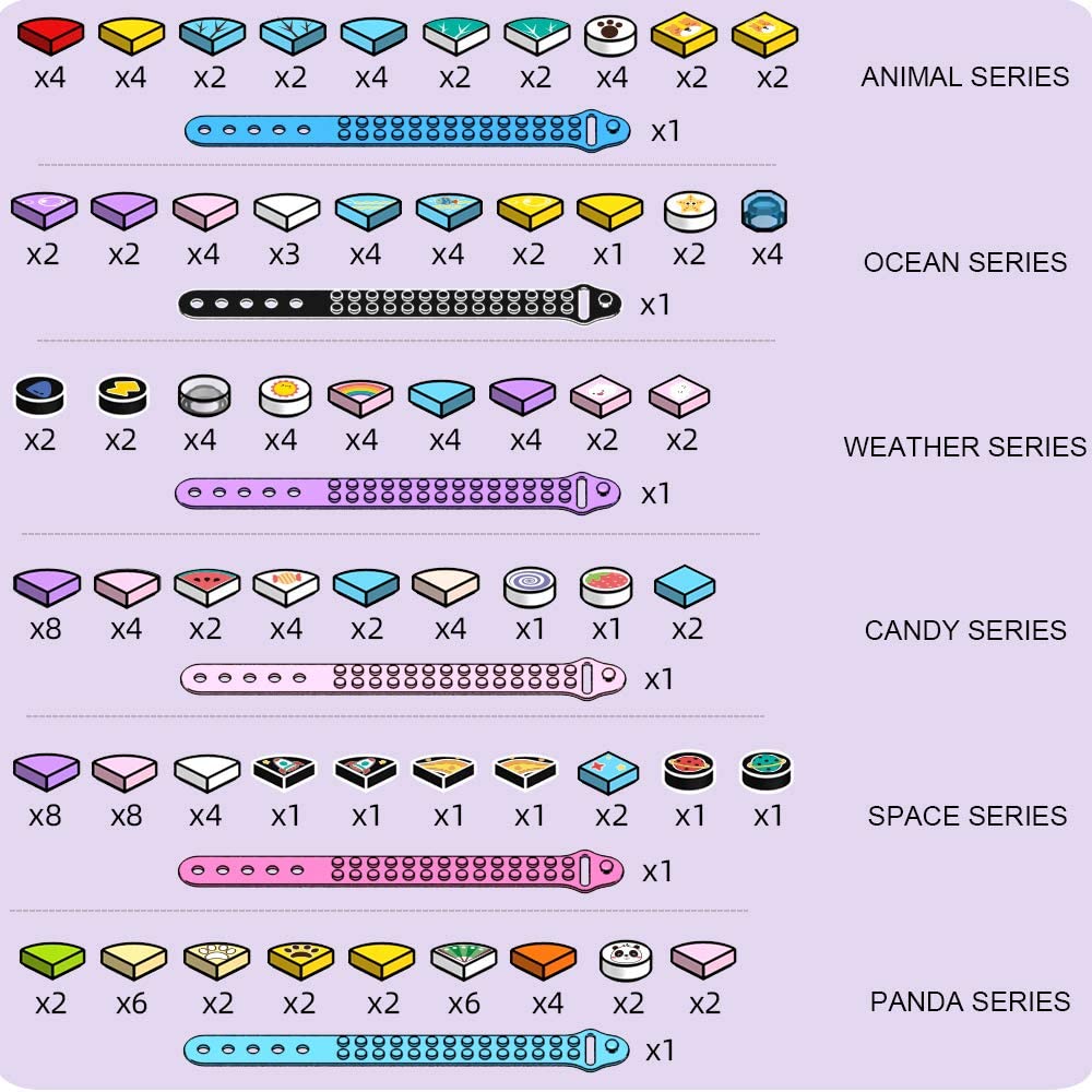 6ピース/セット子供のビルディングブロックドットブレスレット - Jewelry Making Kits For Kids のレビューと価格