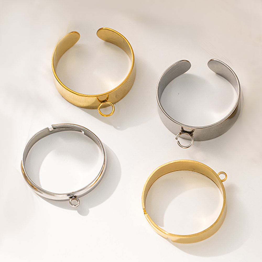 5 ピース/ロットステンレス鋼ゴールドカラーオープン調節可能 - Jewelry Making For Adults のレビューと価格