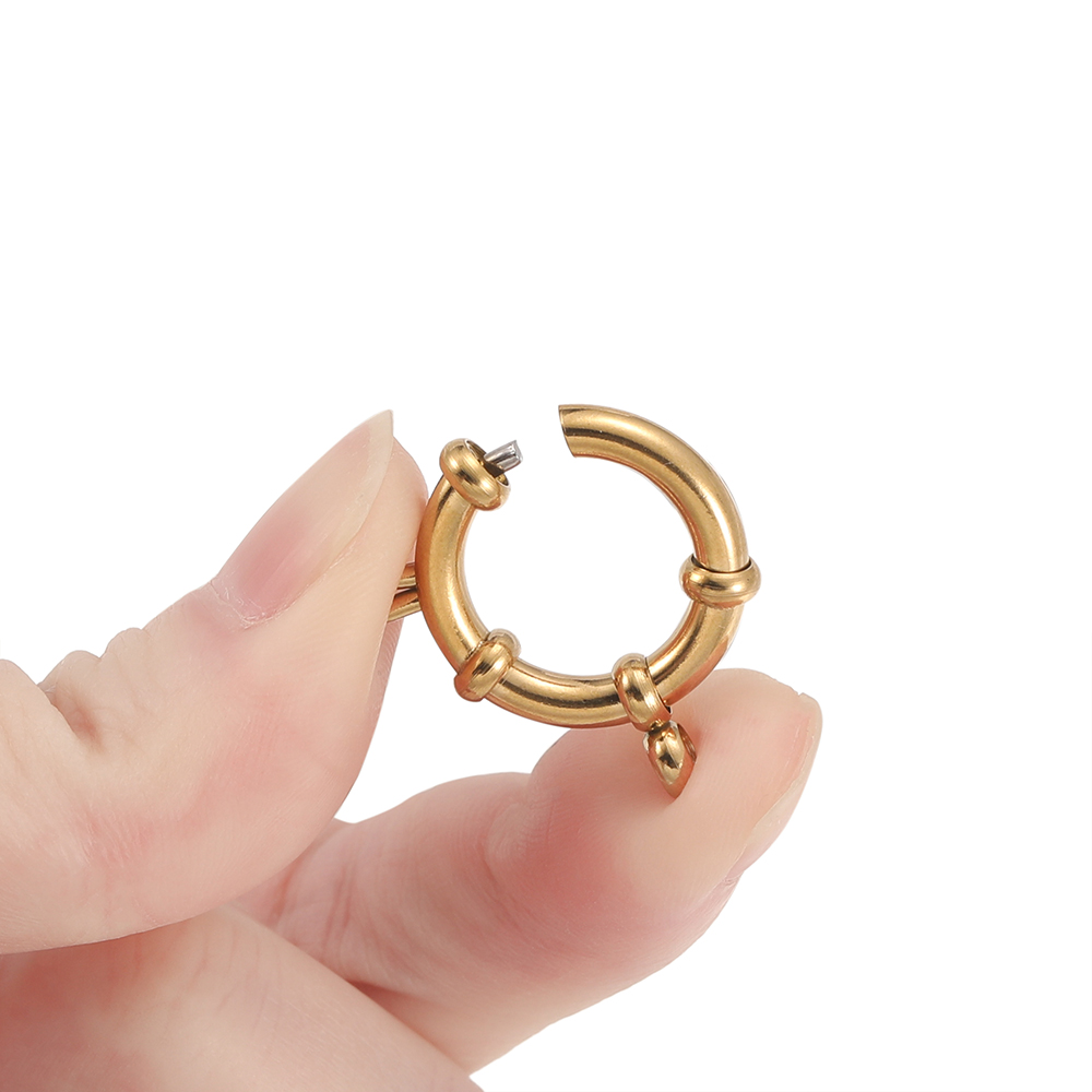 2 個のステンレス鋼ラウンドスプリングクラスプフックブレスレ - Jewelry Making Factory のレビューと価格