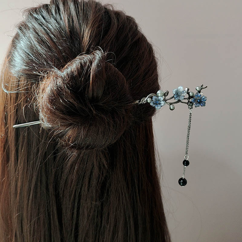 クラシックヘアスティック箸インクカラーフラワーメタルフリンジ - Jewelry Making For Adults のレビューと価格