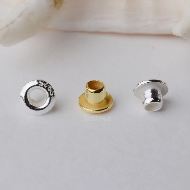 925 スターリングシルバー グロメット アイレット リベッ - Jewelry Making Rivets のレビューと価格