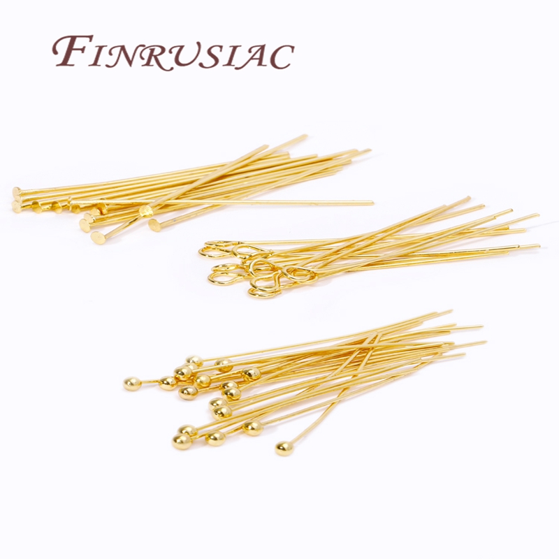 50 個 20-50 ミリメートルゴールドメッキピンジュエリ - Jewelry Making Rivets のレビューと価格