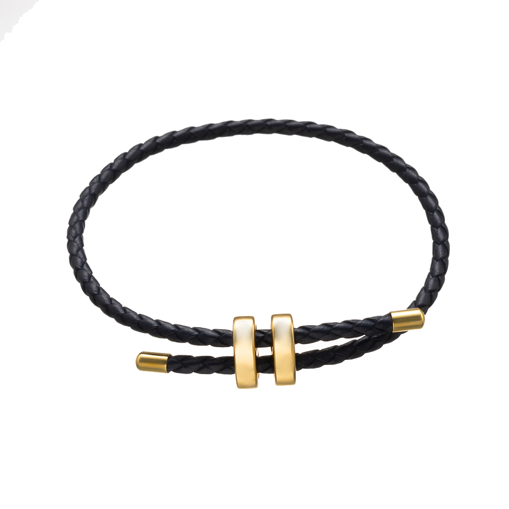1 個調節可能な編組 8 文字バックルレザーブレスレットカッ - Jewelry Making For Couples のレビューと価格