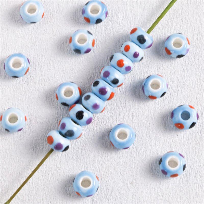 6 × 15 ミリメートルカラフルな子供楽しいセラミック大穴 - Jewelry Making 4 Year Old のレビューと価格