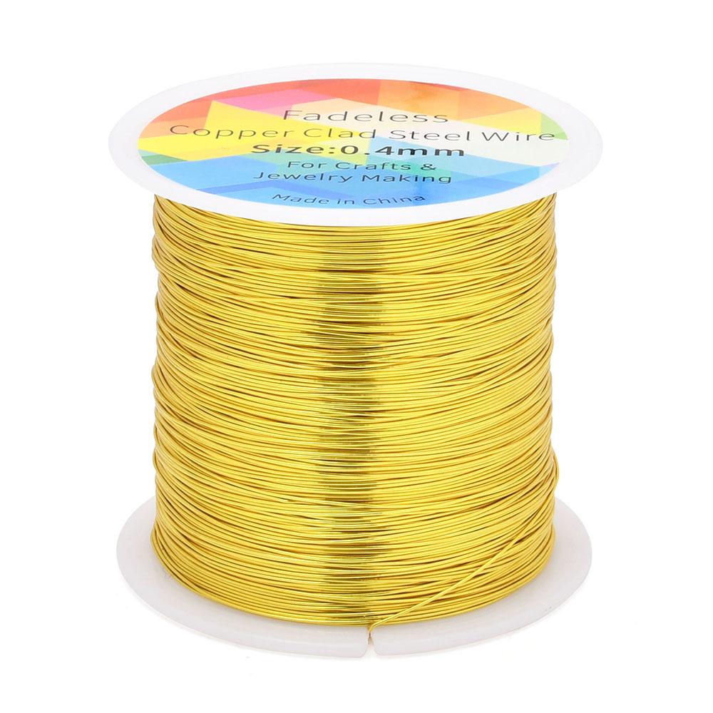 100 メートル/328 フィート色褪せない銅クラッド鋼線曲 - Jewelry Making Wire のレビューと価格