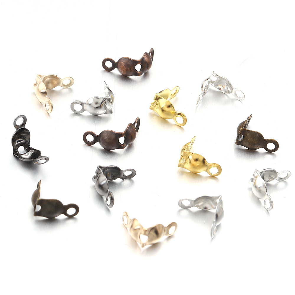 200 ピース/ロット金属エンド圧着ビーズコネクタクラスプノ - Jewelry Making Knots For Clasps のレビューと価格