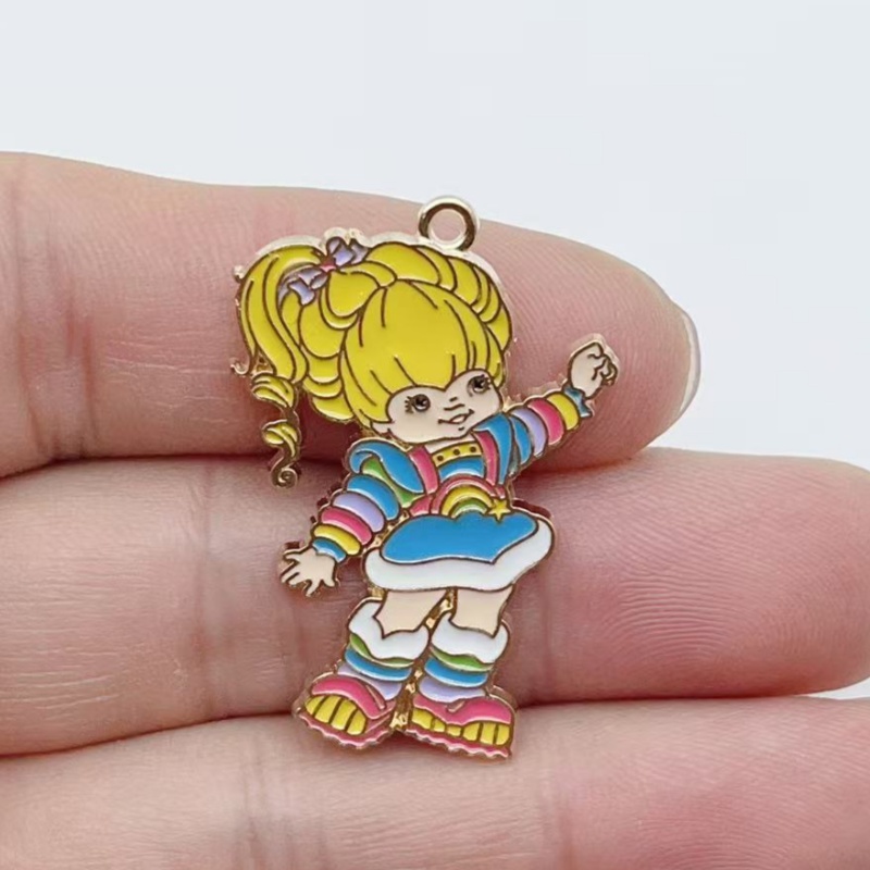 10 個かわいい女の子エナメルメタルジュエリーイチゴレインボ - Jewelry Making Factory のレビューと価格