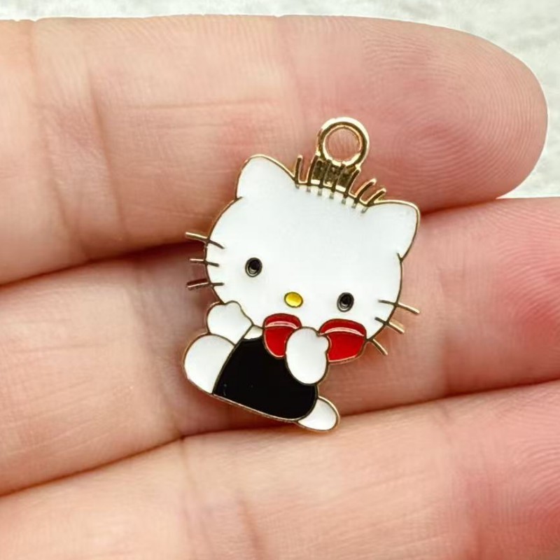 10 個漫画エナメルカップル猫チャームかわいい金属動物猫ペン - Jewelry Making For Couples のレビューと価格
