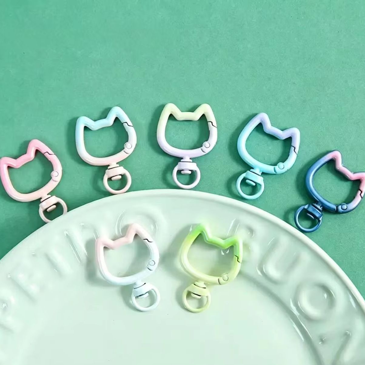 5-10 個グラデーションかわいい猫クラスプ開閉可能なコネク - Jewelry Making Name のレビューと価格
